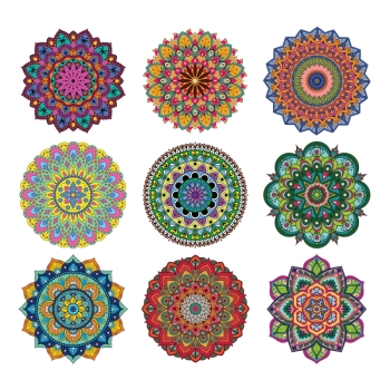 elseware unplug - Mandala Coloring Sheets - Deluxe 110lb Paper, Artist Quality