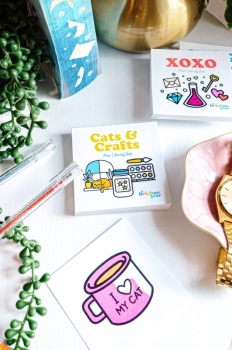 A Brighter Year - Cats & Crafts Mini Coloring Book