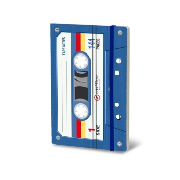 Orange Art/Creative Art Materials - Stifflex Music Cassette Series Notebook: Blue Tape