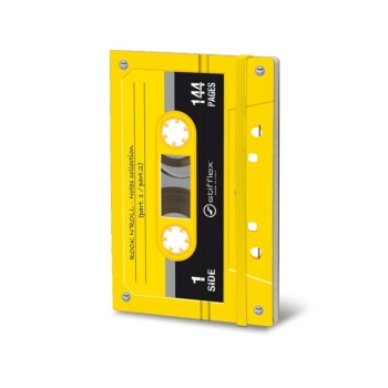 Orange Art/Creative Art Materials - Stifflex Music Cassette Series Notebook: Blue Tape
