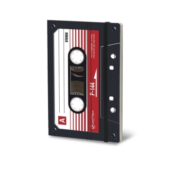Orange Art/Creative Art Materials - Stifflex Music Cassette Series Notebook: Blue Tape
