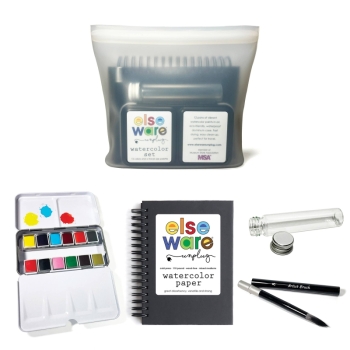Watercolor Set - Travel-Friendly Metal Palette - 12 Colors: Watercolors-Metal Palette