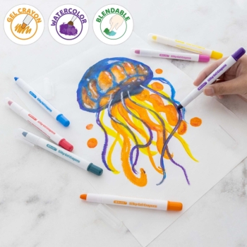 BAZIC Products - Silky Gel Crayons, 12 Colors, Non-Toxic: 12