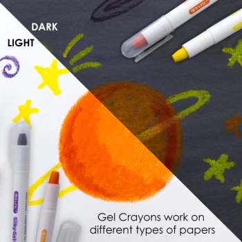BAZIC Products - Silky Gel Crayons, 12 Colors, Non-Toxic: 12