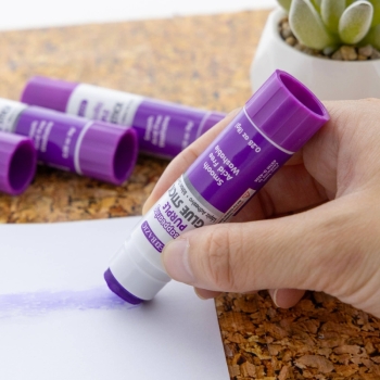 BAZIC Products - Washable Purple Glue Stick, 0.28 Oz, Dries Clear: 1
