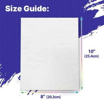 BAZIC Products - White Canvas Panel, Triple-Primed Cotton, 8 x 10 In: 24