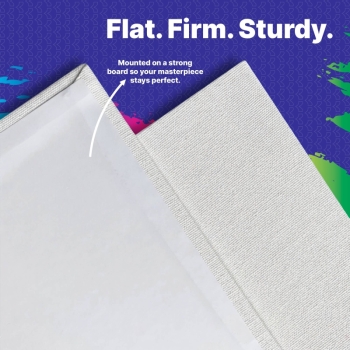 BAZIC Products - White Canvas Panel, Triple-Primed Cotton, 8 x 10 In: 24