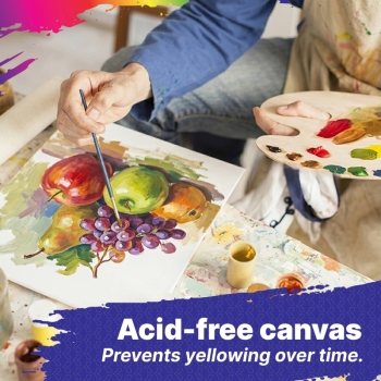 BAZIC Products - White Canvas Panel, Triple-Primed Cotton, 8 x 10 In: 24