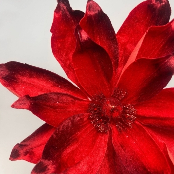 David Christopher's Collection - LuxTwo Tone Deep Red Velvet Magnolia H:15