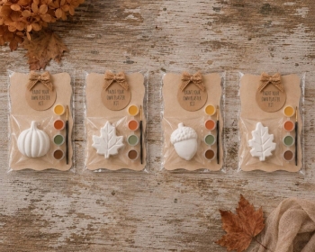 Dreamology ~ The Paper Garden - Fall Plaster Figurine Paint Kits: Kit, Small Pumpkin