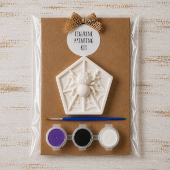 Dreamology ~ The Paper Garden - Halloween Paintables | Plaster Figurine Painting Kits: Spider Web