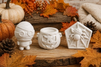Dreamology ~ The Paper Garden - Halloween Paintables | Plaster Figurine Painting Kits: Spider Web