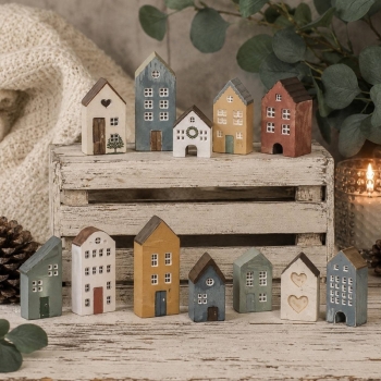 Dreamology ~ The Paper Garden - Little Village Paintable Plaster Figurine Paint Kits