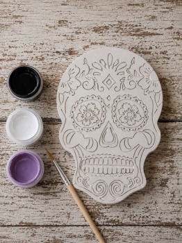 Dreamology ~ The Paper Garden - Sugar Skull | Halloween | Plaster | Paint Kit