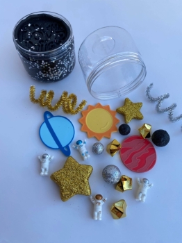 For the Love of Dough Co - Outer Space Sensory Dough Double Jar