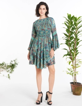 Kathmandu Imports - POLYSILK SHORT DRESS(KT-1471): ASSORTED COLOR, One Size
