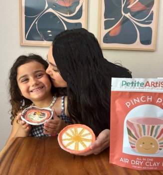 Petite Artisan - Owl Trinket Dish Kids Air Dry Clay Kit- All in One Activity