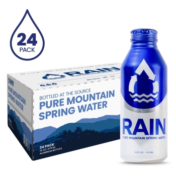 RAIN Pure Mountain Spring Water - RAIN 16oz Aluminum Bottled Spring Water (24pk)