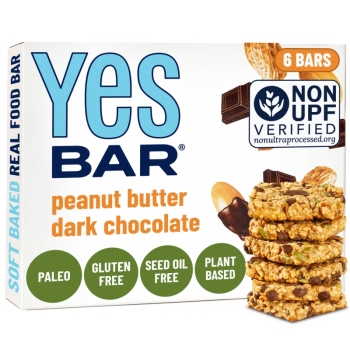YES Bar® - Low Sugar Snack Bars - Peanut Butter Dark Chocolate - Premium Real Food Snack Bar