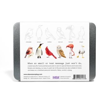 Coloring Postcards w/ 6 Bird Designs (30cards) Stationary