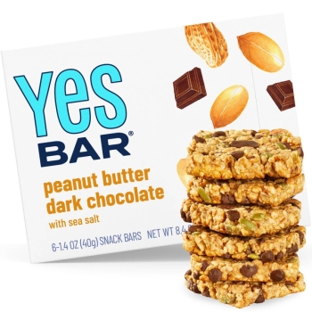 YES Bar® - Low Sugar Snack Bars - Peanut Butter Dark Chocolate - Premium Real Food Snack Bar