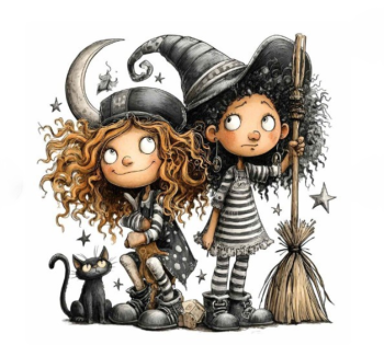 Dreamology ~ The Paper Garden - Little Witches DIY Painting Acrylic Art Kit : Mini