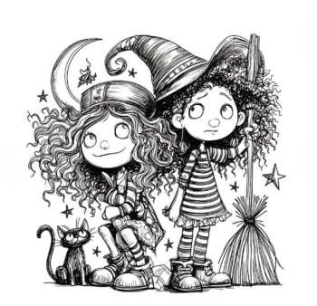 Dreamology ~ The Paper Garden - Little Witches DIY Painting Acrylic Art Kit : Mini