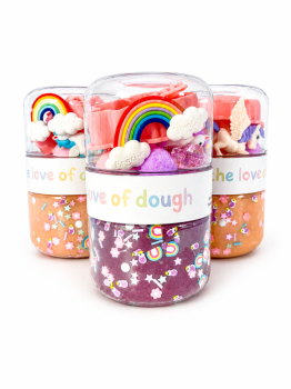 For the Love of Dough Co - Unicorn Rainbow Sensory Dough Double Jar