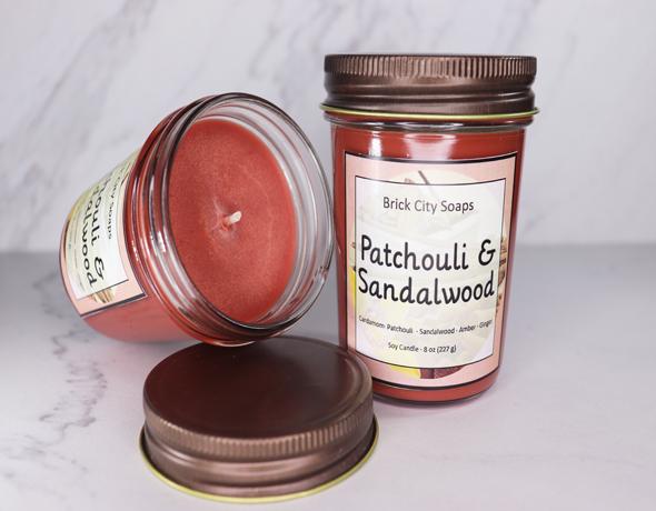 Patchouli & Sandalwood Soy Wax Candle