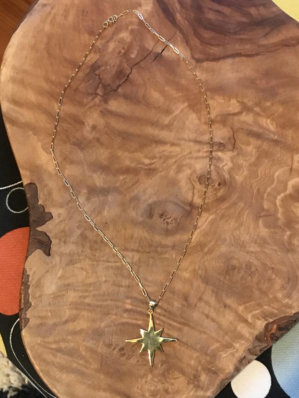 14k Gold Plated over Sterling Silver Star Necklace