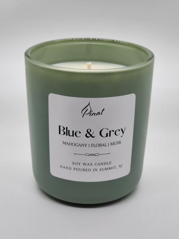 Blue & Grey Soy Wax Candle