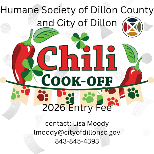 Humane Society of Dillon County and City of Dillon 11th Annual Chili Cookoff Entry Fee