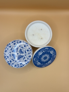 Blue & White Bowl Candles 