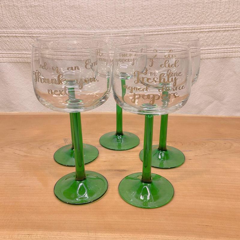 All Good Things End Wine Glass Set