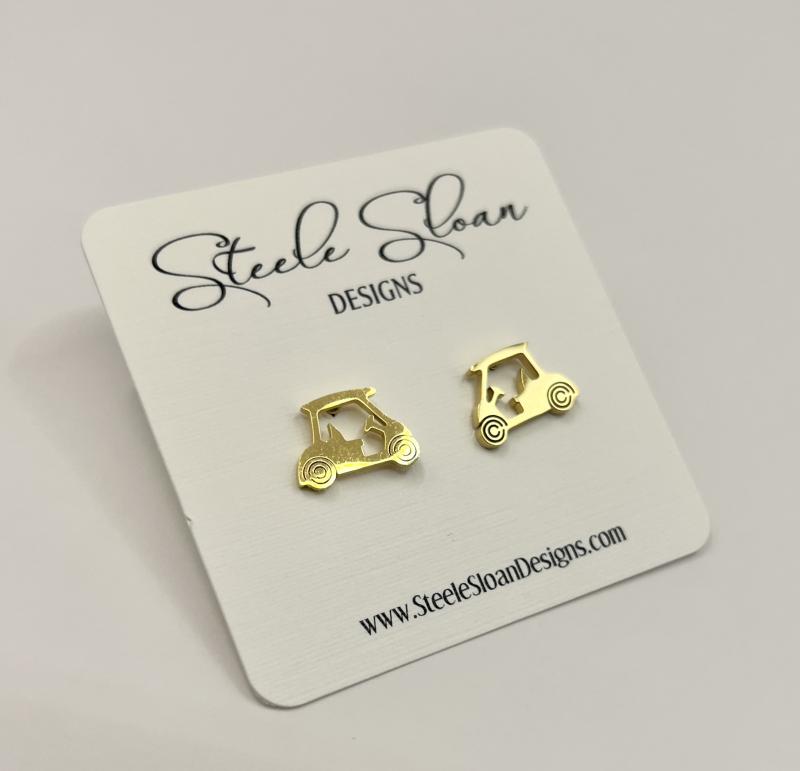 Steele Sloan Designs- Golf Cart Earrings