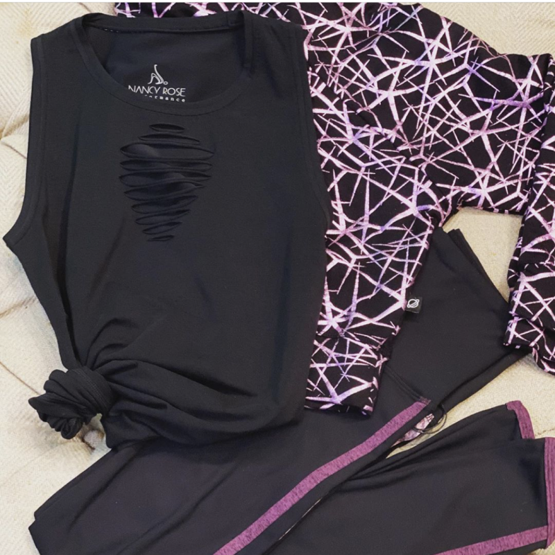 Havana Plum Stripe Legging