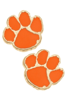 Clemson Tigers Enamel Stud Earrings