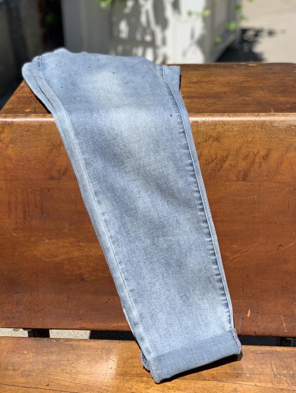 Light wash cuffed denim