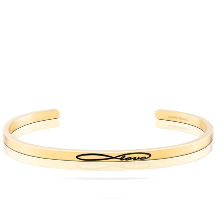 MantraBand Cuff Bracelet - Infinite Love (Gold)