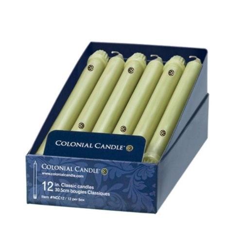 12 Inch Classic Willow Green Candles