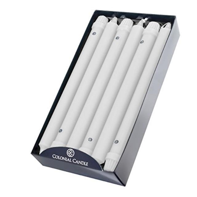 12 Inch White Classic Candles