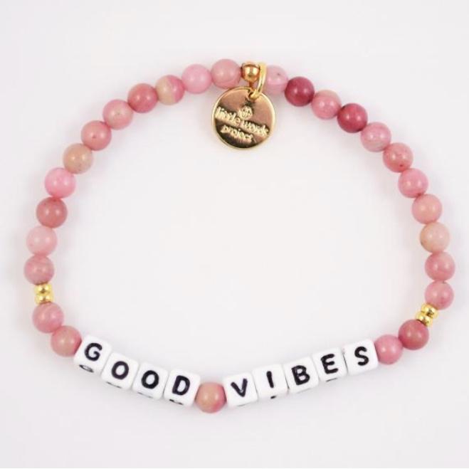 Little Words Project Bracelet - Good Vibes (Rhodonite)