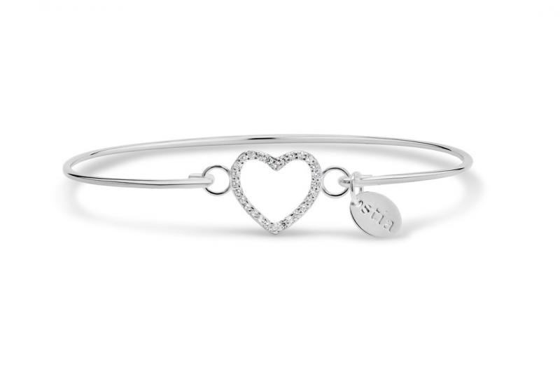 Stia Pavé Icon Bracelet Open Heart