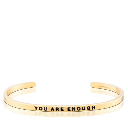 MantraBand Cuff Bracelet - You Are Enough (Gold)