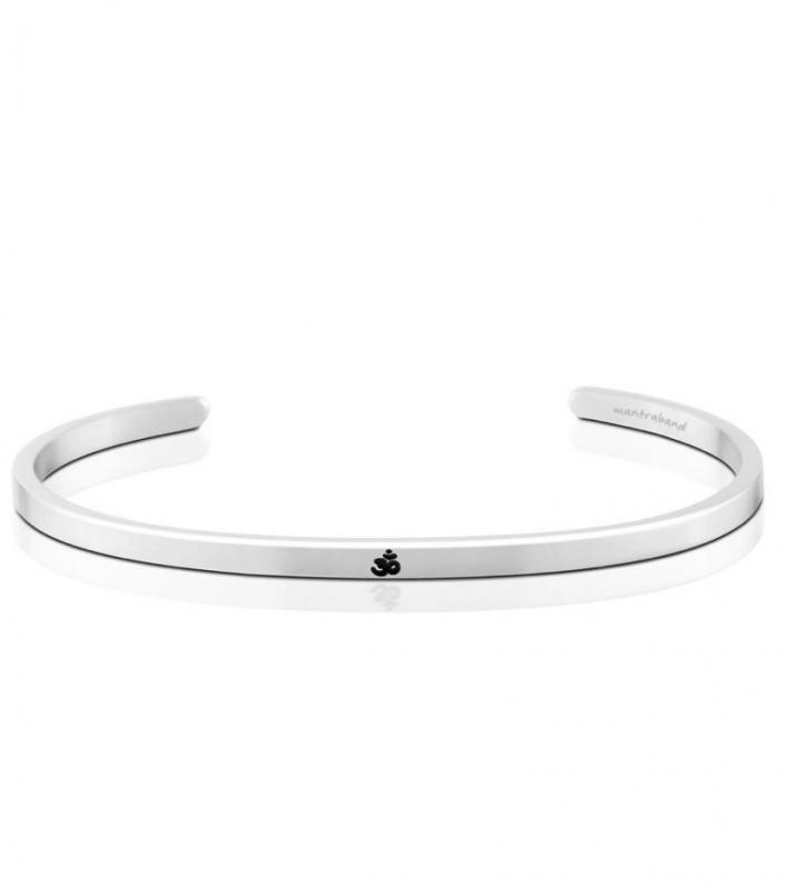 MantraBand Cuff Bracelet - Om (Silver)
