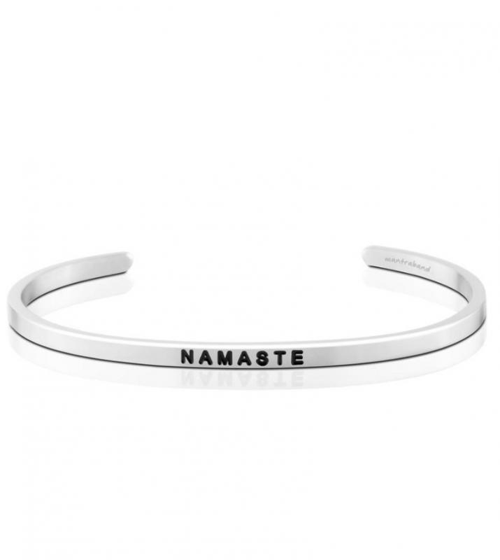 MantraBand Cuff Bracelet - Namaste (Silver)