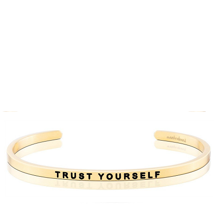 MantraBand Cuff Bracelet - Trust Yourself (Gold)