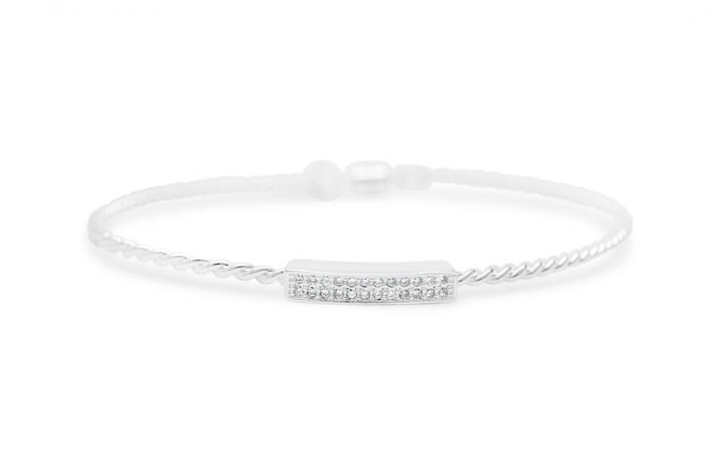 Stia Pavé Double Bar Bracelet