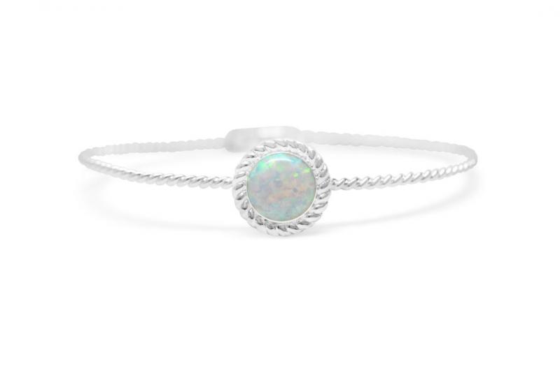 Stia Rope Bezel White Opal Bracelet
