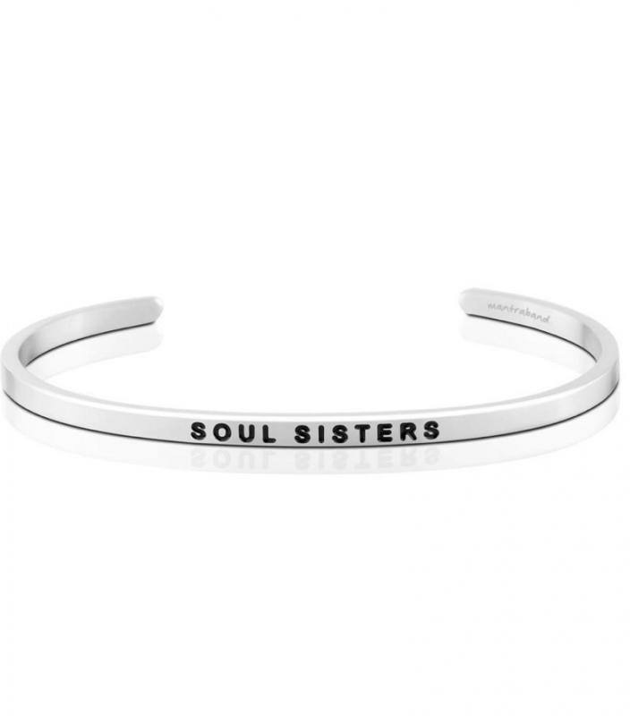 MantraBand Cuff Bracelet - Soul Sisters (Silver)
